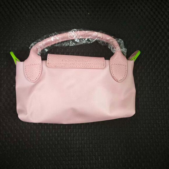 Practical Sweet Pink Longchamp Mini Bag with Pop of Green - Picture 2 of 6